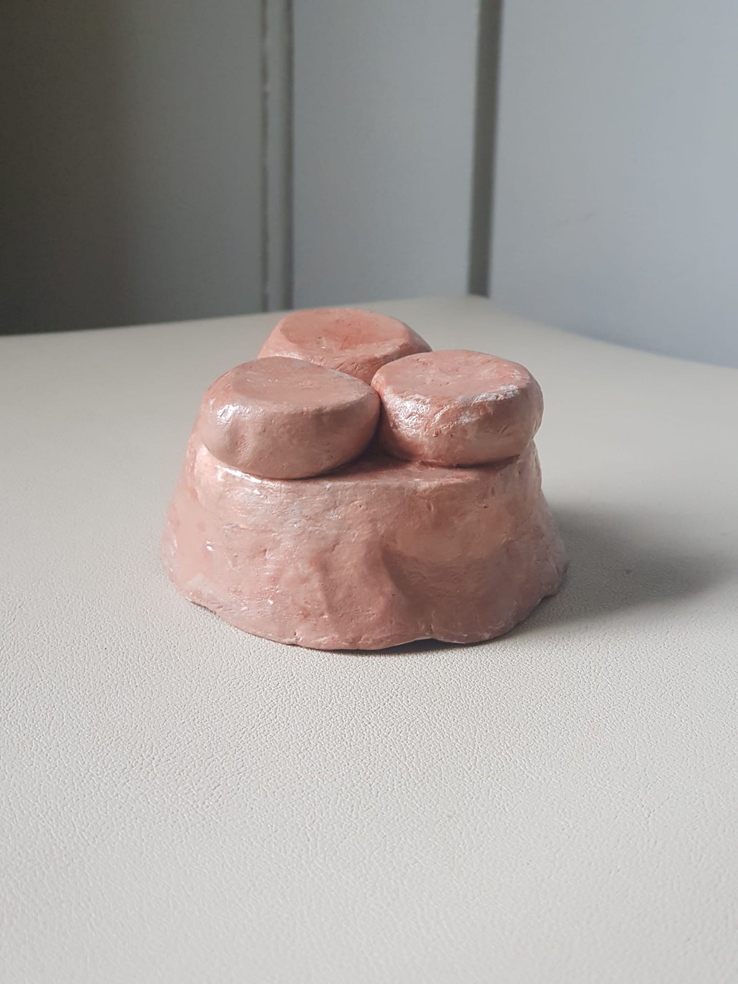 Handmade Air Dry Clay Candle Holder - Blended Colours