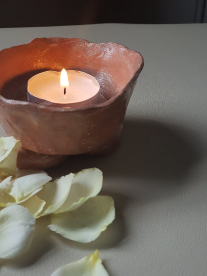 Handmade Air Dry Clay Candle Holder - Blended Colours