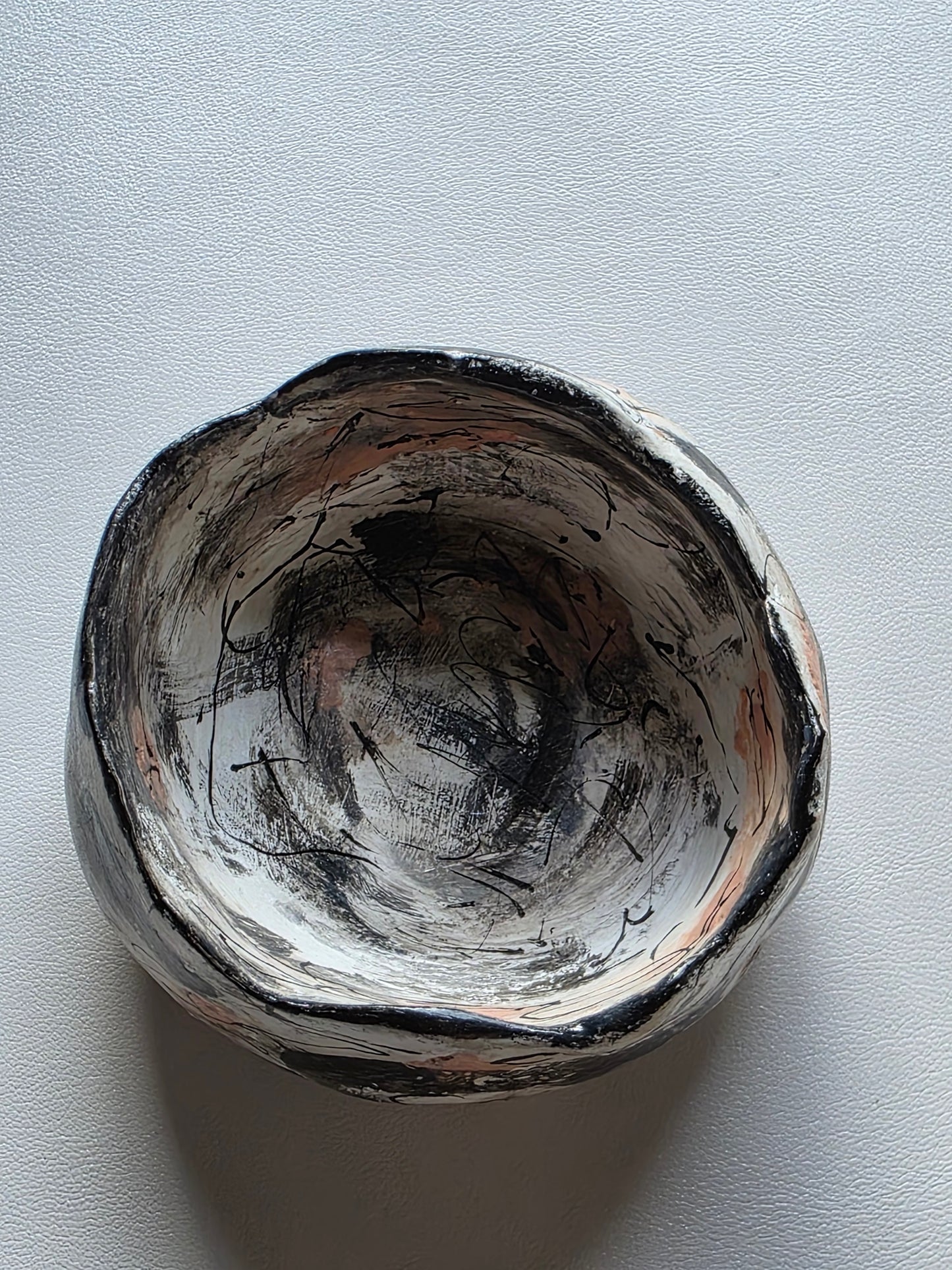 Handmade Air Dry Clay Candle Holder - Mixed Colours