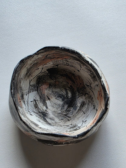 Handmade Air Dry Clay Candle Holder - Mixed Colours