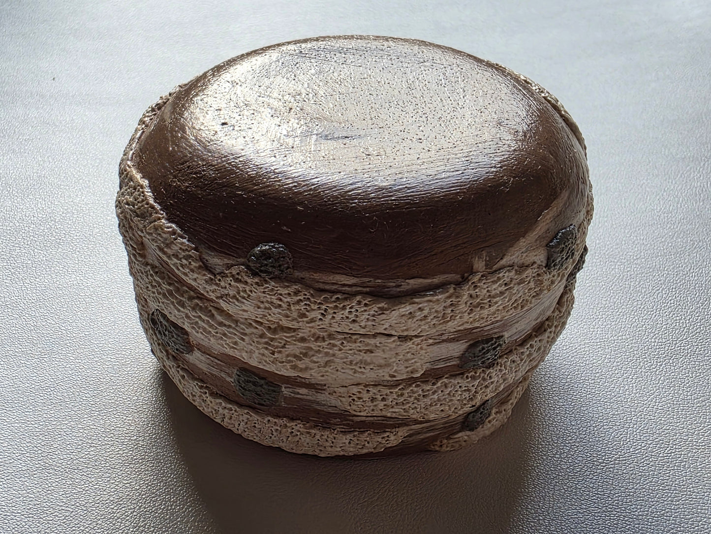 Handmade Air Dry Clay Candle Holder - Terracotta White