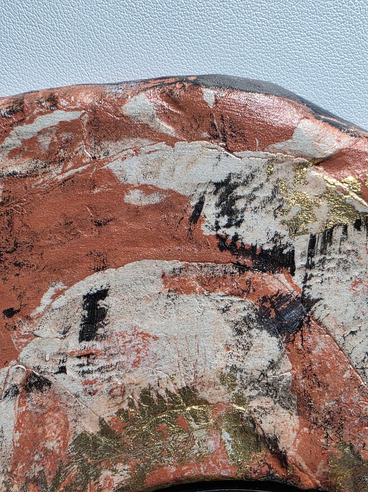 Handmade Air Dry Clay Mirror - Hanging Hook Mount, Mixed Colours