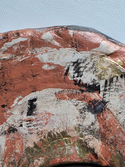 Handmade Air Dry Clay Mirror - Hanging Hook Mount, Mixed Colours