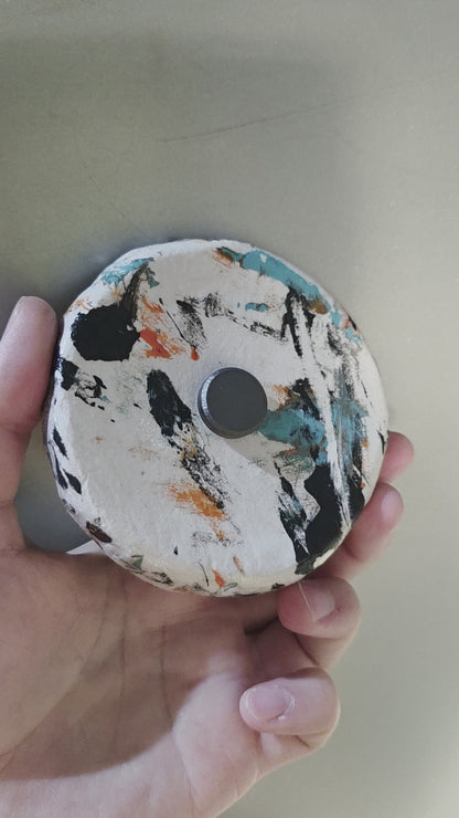Handmade Air Dry Clay Magnet - Decorative Art